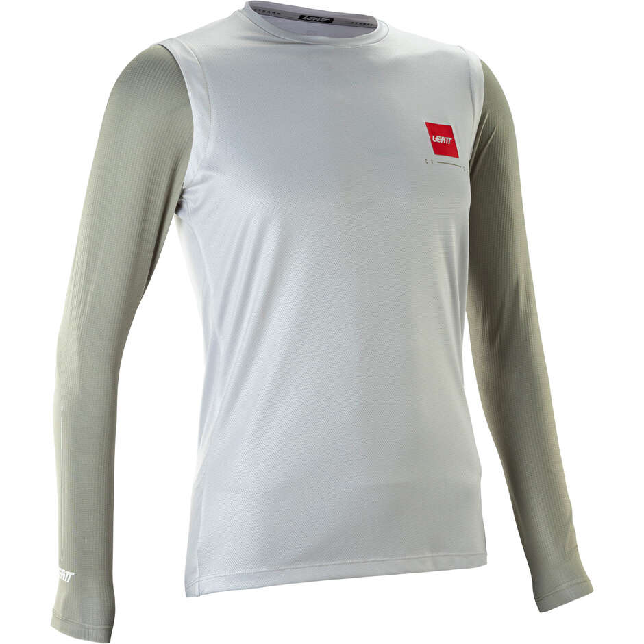Maglia Leatt Donna Tecnica Mtb Gravity 2.0 Manica Lunga - per Enduro e Trail Bianco