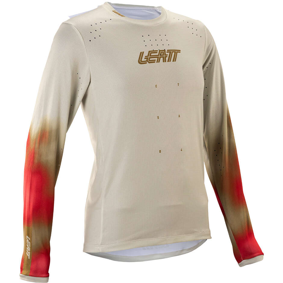 Maglia Leatt Donna Tecnica Mtb Gravity 4.0 Manica Lunga - per Enduro e Downhill Bianco