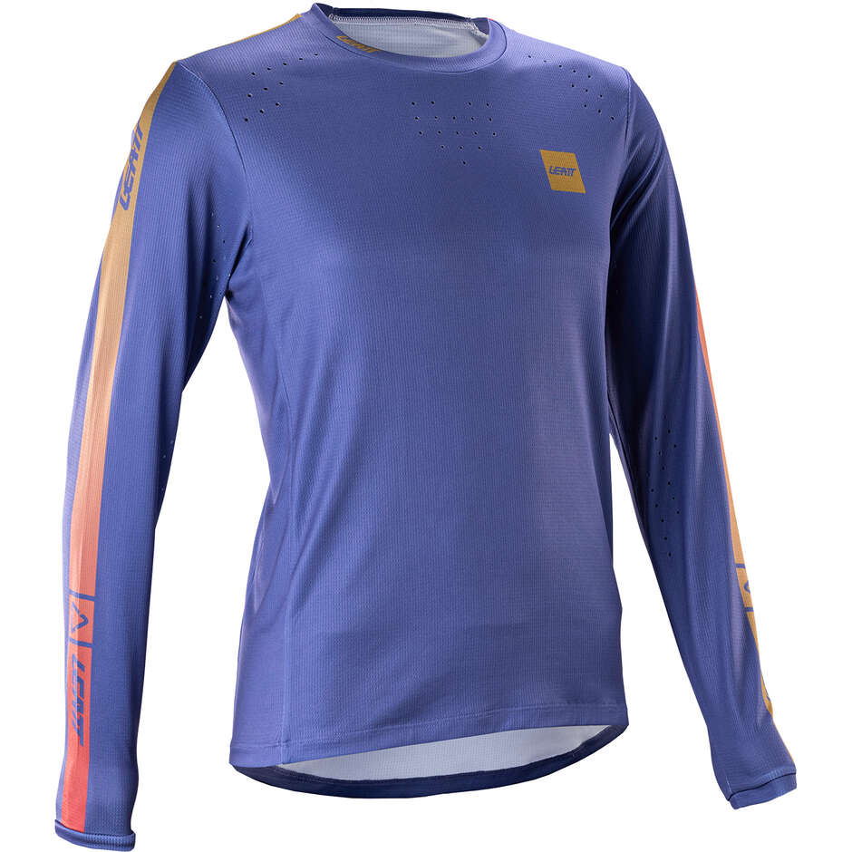 Maglia Leatt Donna Tecnica Mtb Gravity 4.0 Manica Lunga - per Enduro e Downhill Blu