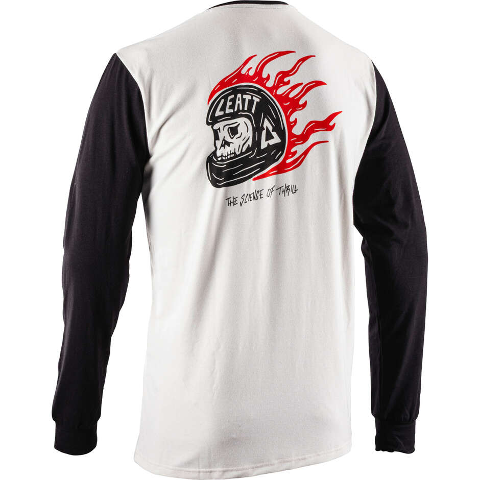 Maglia Leatt Manica Lunga Core Casual in Cotone con Logo Bianco