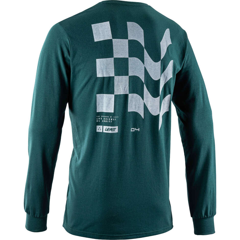 Maglia Leatt Manica Lunga Core Casual in Cotone con Logo Verde