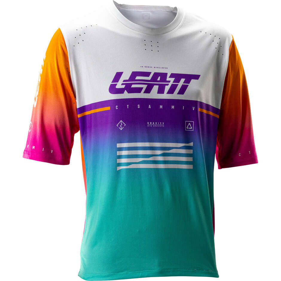 Maglia Leatt Tecnica Mtb Gravity 4.0 - Traspirante per Enduro e Downhill Viola