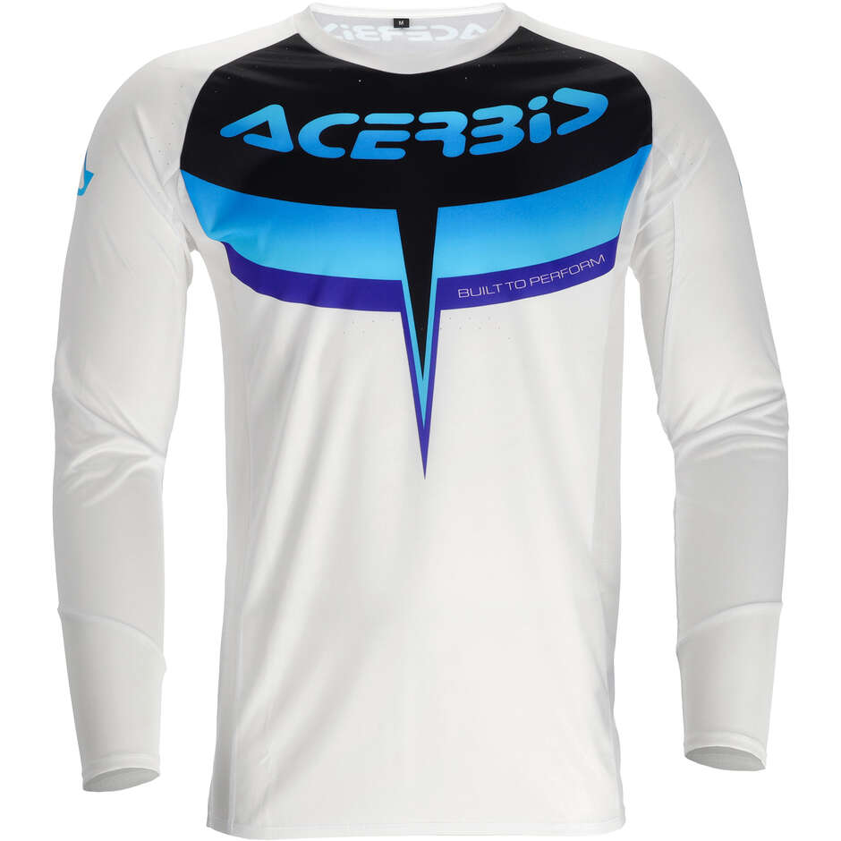 Maglia Moto Cross Acerbis MX TRACK 2.0 Bianco Blu