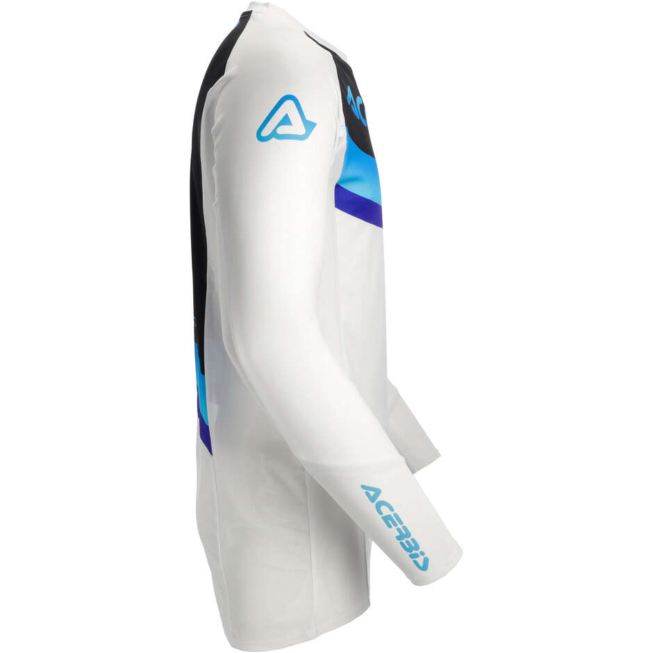 Maglia Moto Cross Acerbis MX TRACK 2.0 Bianco Blu