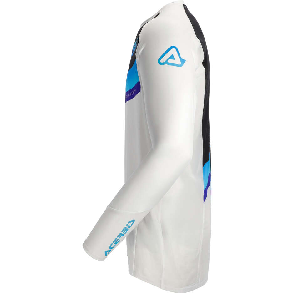 Maglia Moto Cross Acerbis MX TRACK 2.0 Bianco Blu