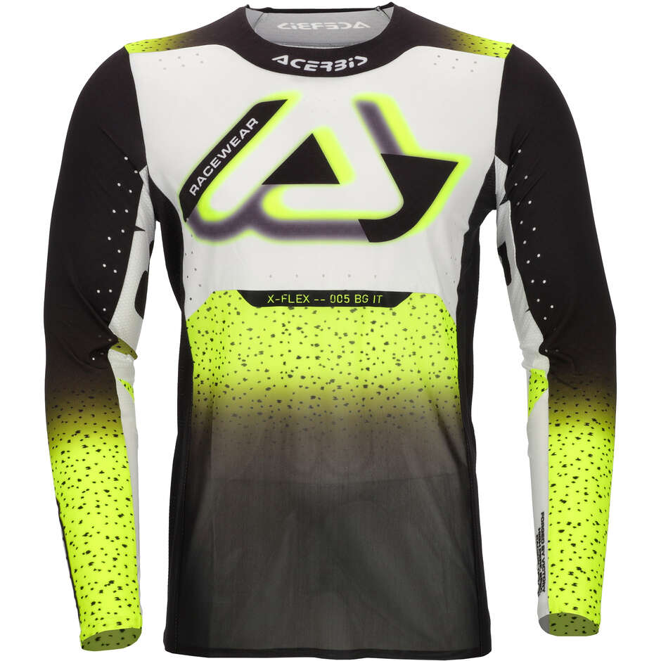 Maglia Moto Cross Acerbis X-FLEX 2.0 ANAHEIM Nero Giallo Fluo