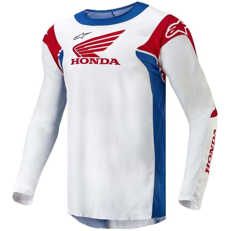 Maglia Moto Cross HONDA RACER ICONIC Bianco Blu taglia L