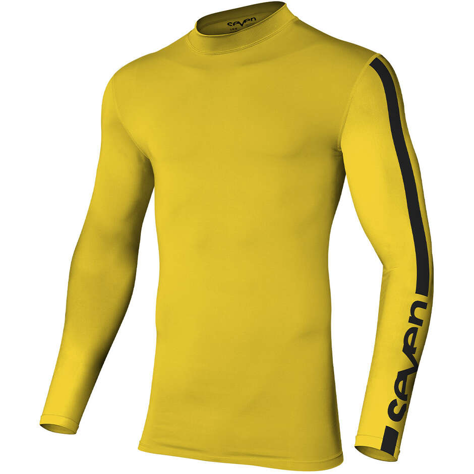 Maglia Moto Cross COMPRESSION SEVEN MX ZERO GIALLA Nero