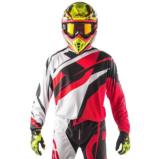 Maglia Moto Cross Enduro Acerbis Profile Nero Rosso