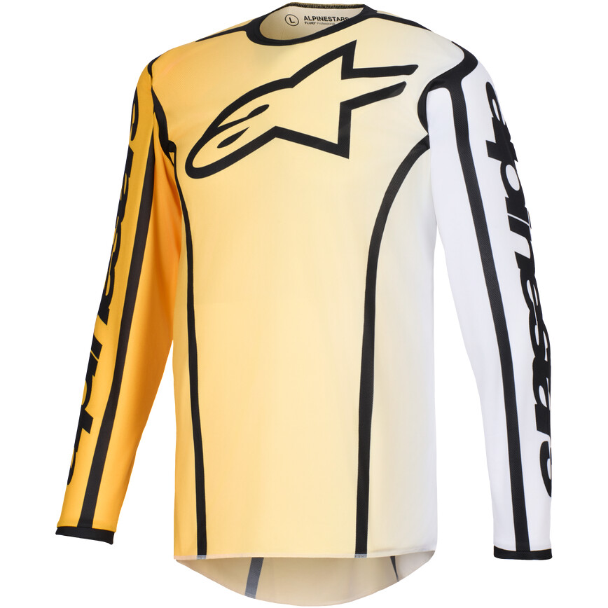 Maglia Moto Cross Enduro Alpinestars FLUID APEX Giallo Nero