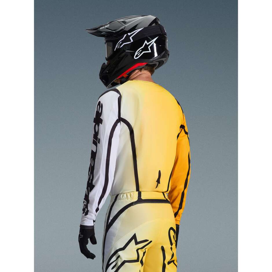 Maglia Moto Cross Enduro Alpinestars FLUID APEX Giallo Nero