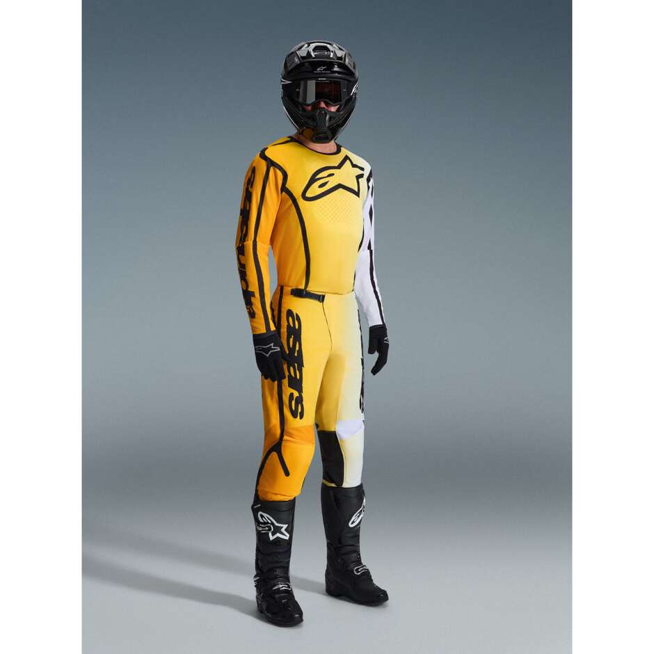 Maglia Moto Cross Enduro Alpinestars FLUID APEX Giallo Nero