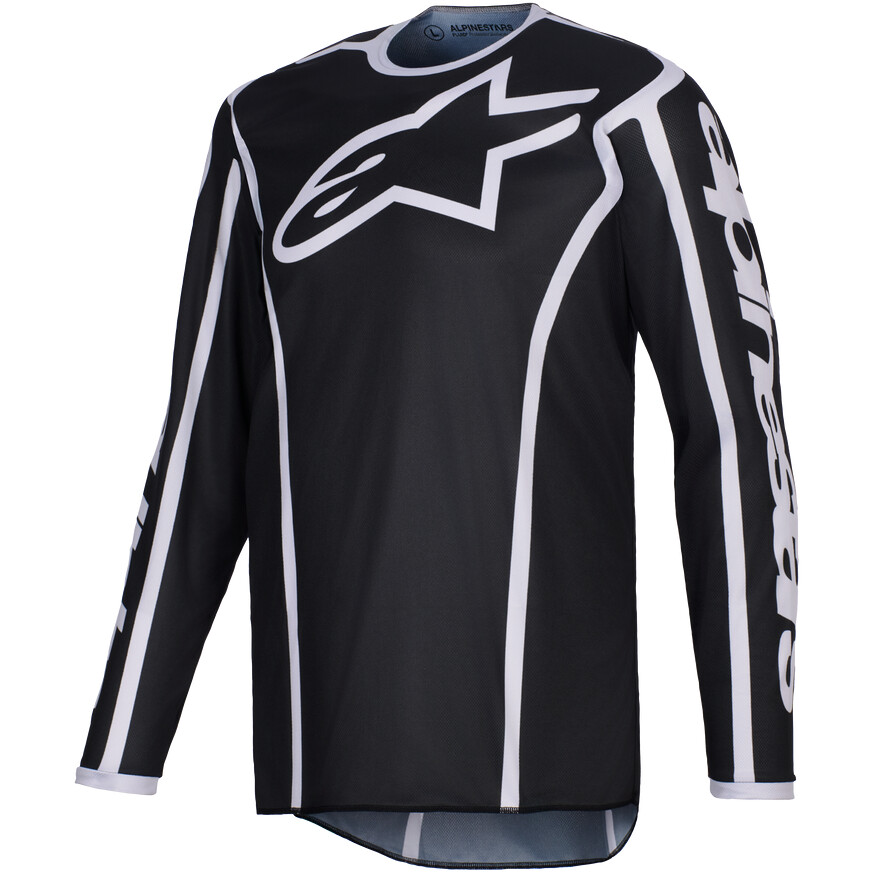 Maglia Moto Cross Enduro FLUID APEX Nero Grigio taglia L