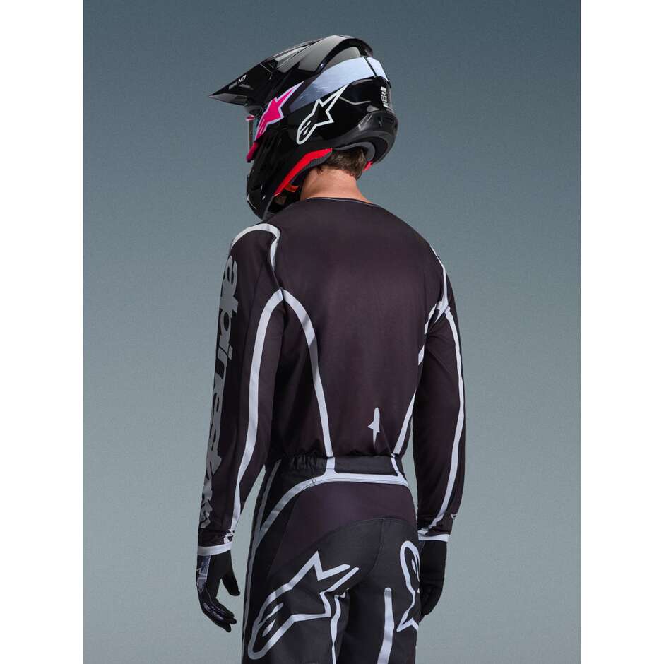 Maglia Moto Cross Enduro Alpinestars FLUID APEX Nero Grigio