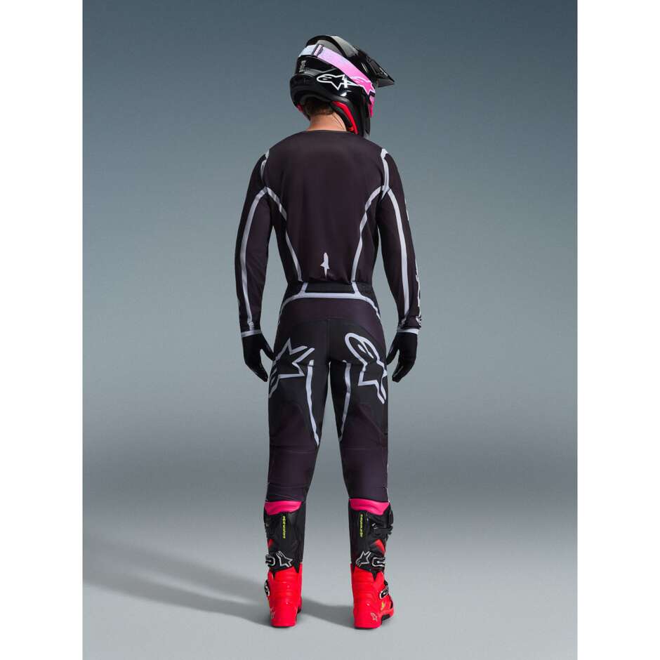 Maglia Moto Cross Enduro Alpinestars FLUID APEX Nero Grigio