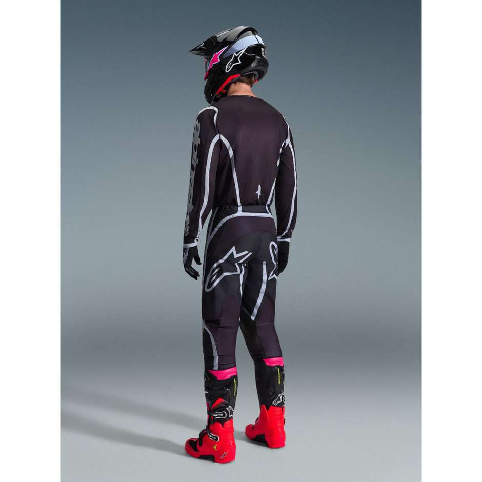Maglia Moto Cross Enduro Alpinestars FLUID APEX Nero Grigio