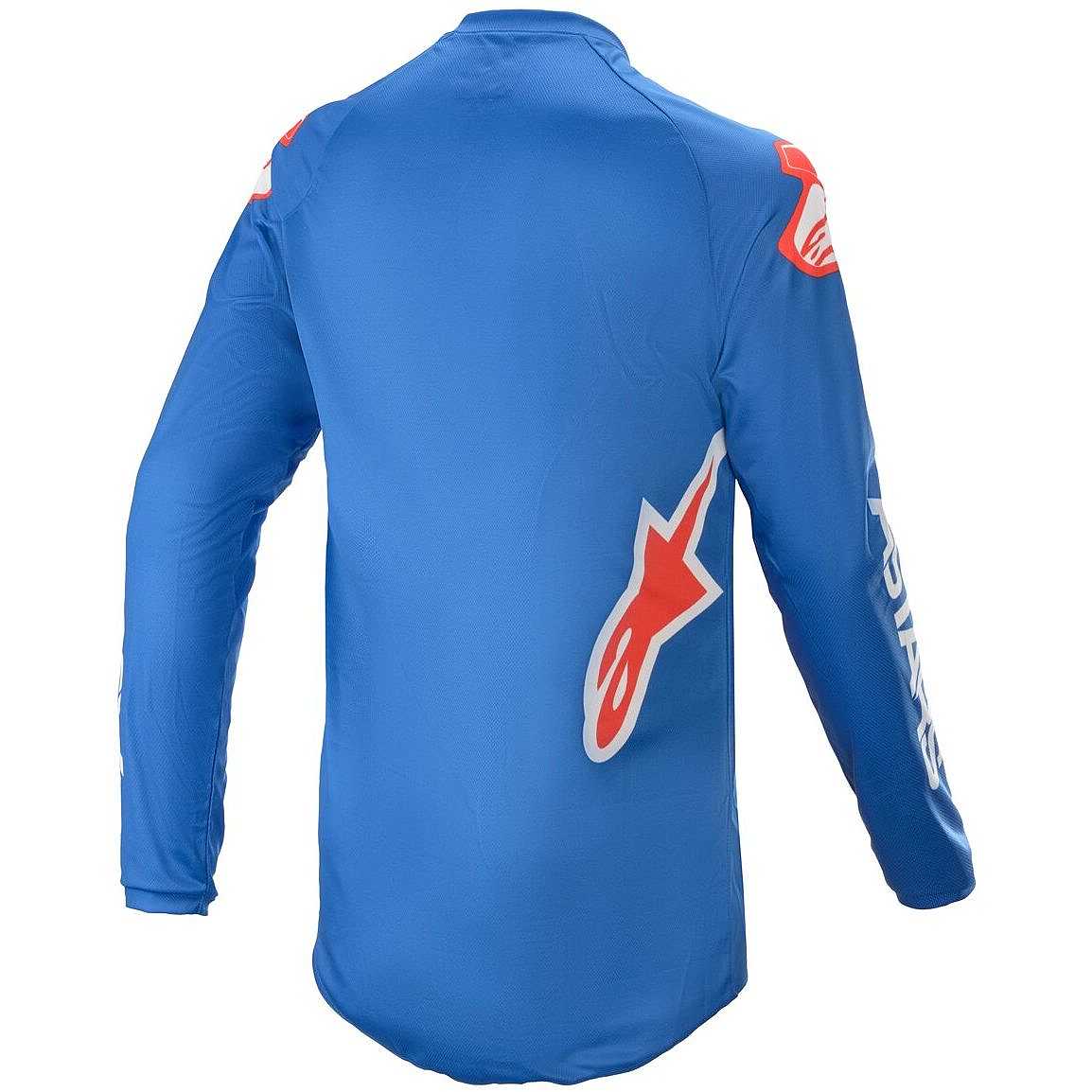 Maglia Alpinestars Techstar Ocuri Motocross – Celeste/Rossa Taglia M