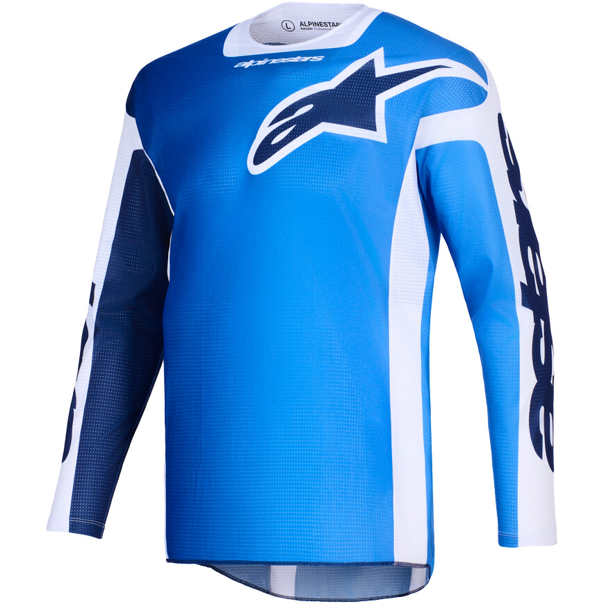 Maglia Moto Cross Enduro Alpinestars RACER AIR PORTL Blu Bianco Azzurro