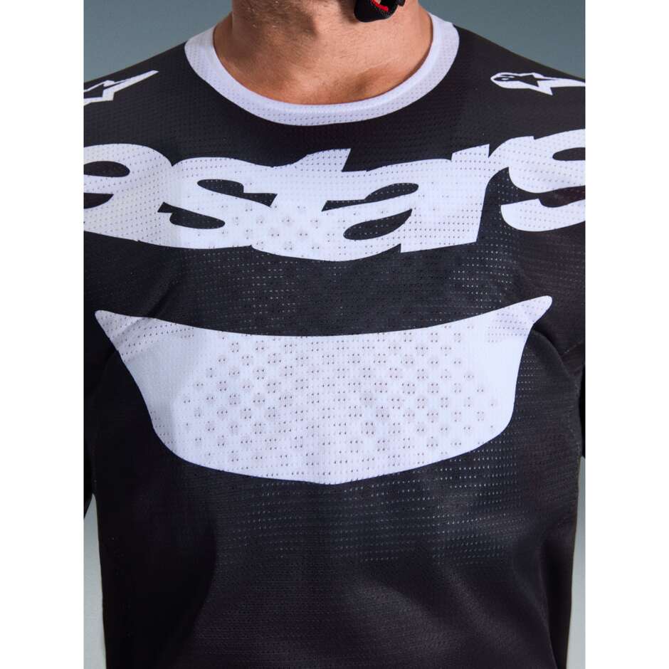 Maglia Moto Cross Enduro Alpinestars RACER AIR RIWAY Nero Bianco