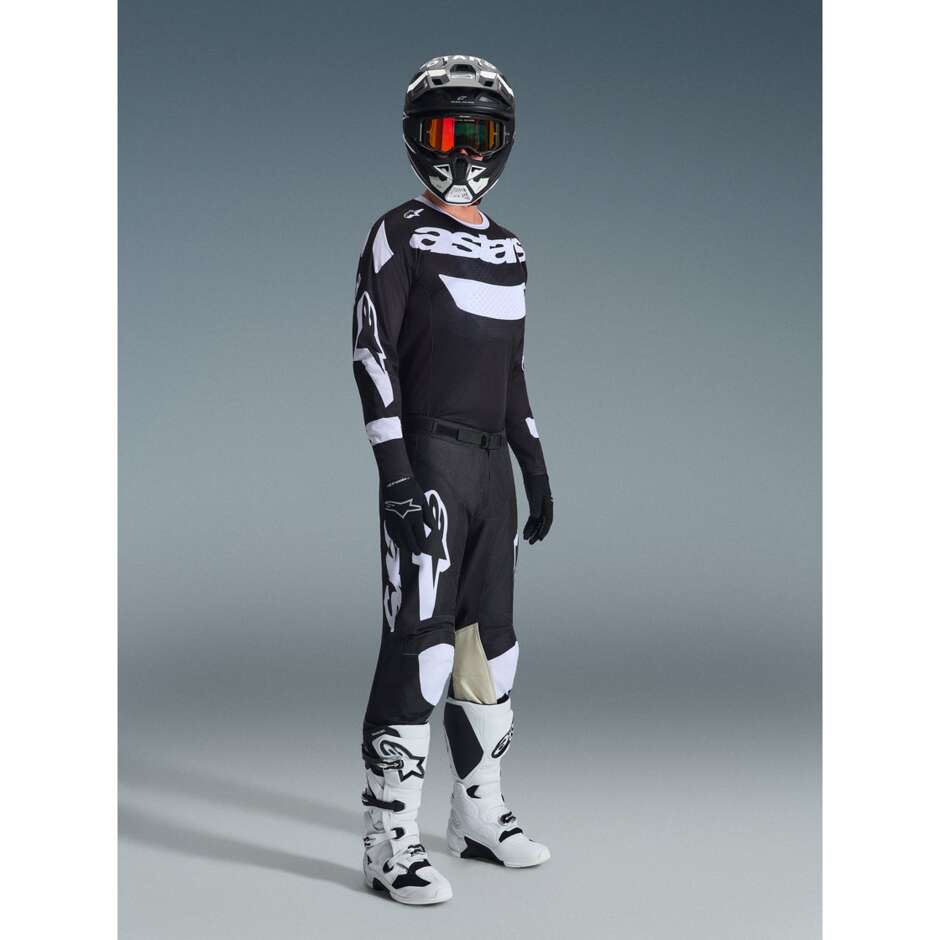 Maglia Moto Cross Enduro Alpinestars RACER AIR RIWAY Nero Bianco