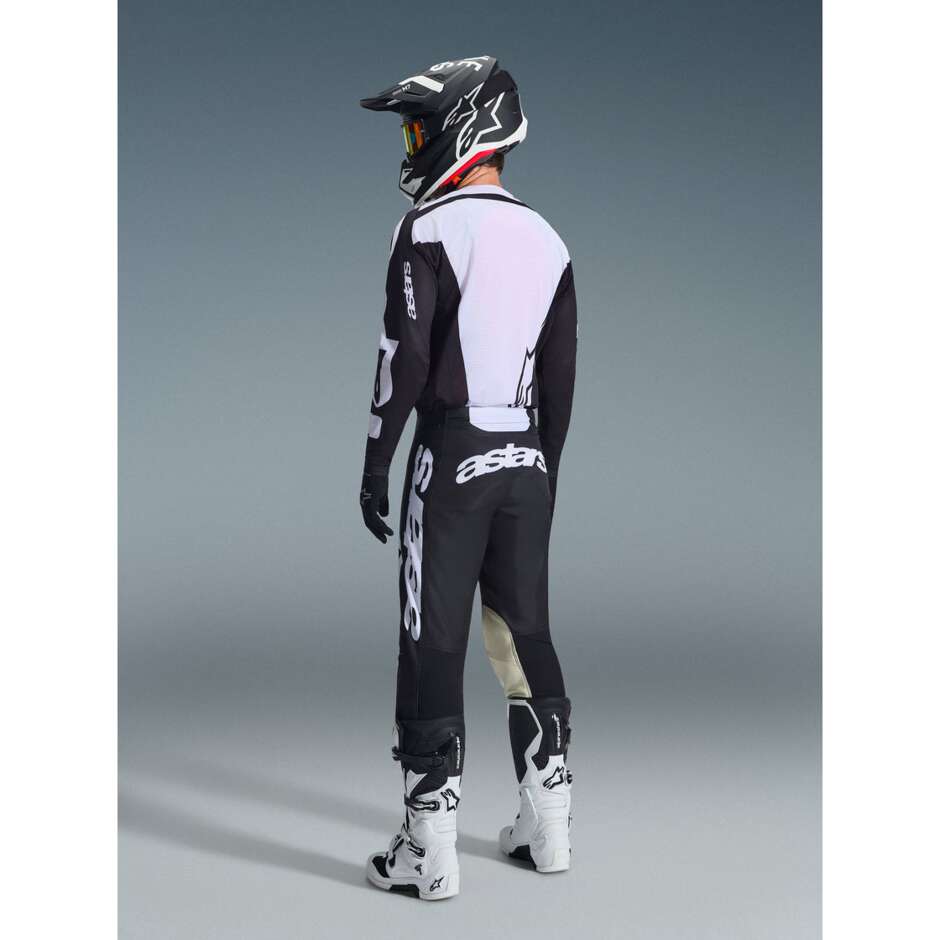Maglia Moto Cross Enduro Alpinestars RACER AIR RIWAY Nero Bianco