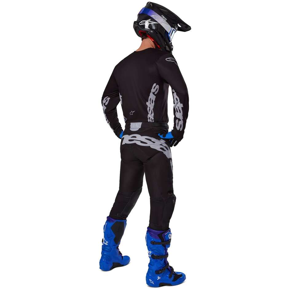 Maglia Moto Cross Enduro Alpinestars RACER GRAPHITE Nero Grigio
