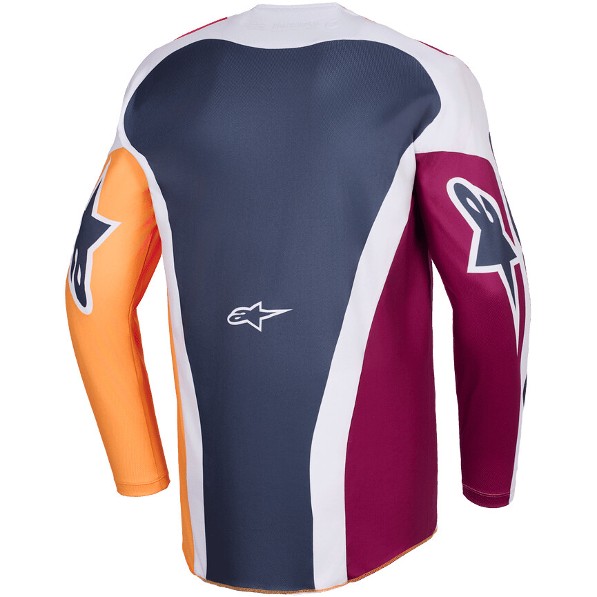 Maglia Moto Cross Enduro Alpinestars RACER PORTL Rosso Grigio Chiaro Grigio Scuro