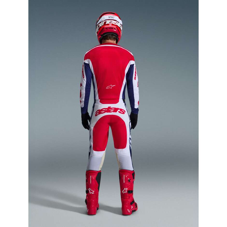 Maglia Moto Cross Enduro Alpinestars RACER RIWAY Bianco Blu Rosso
