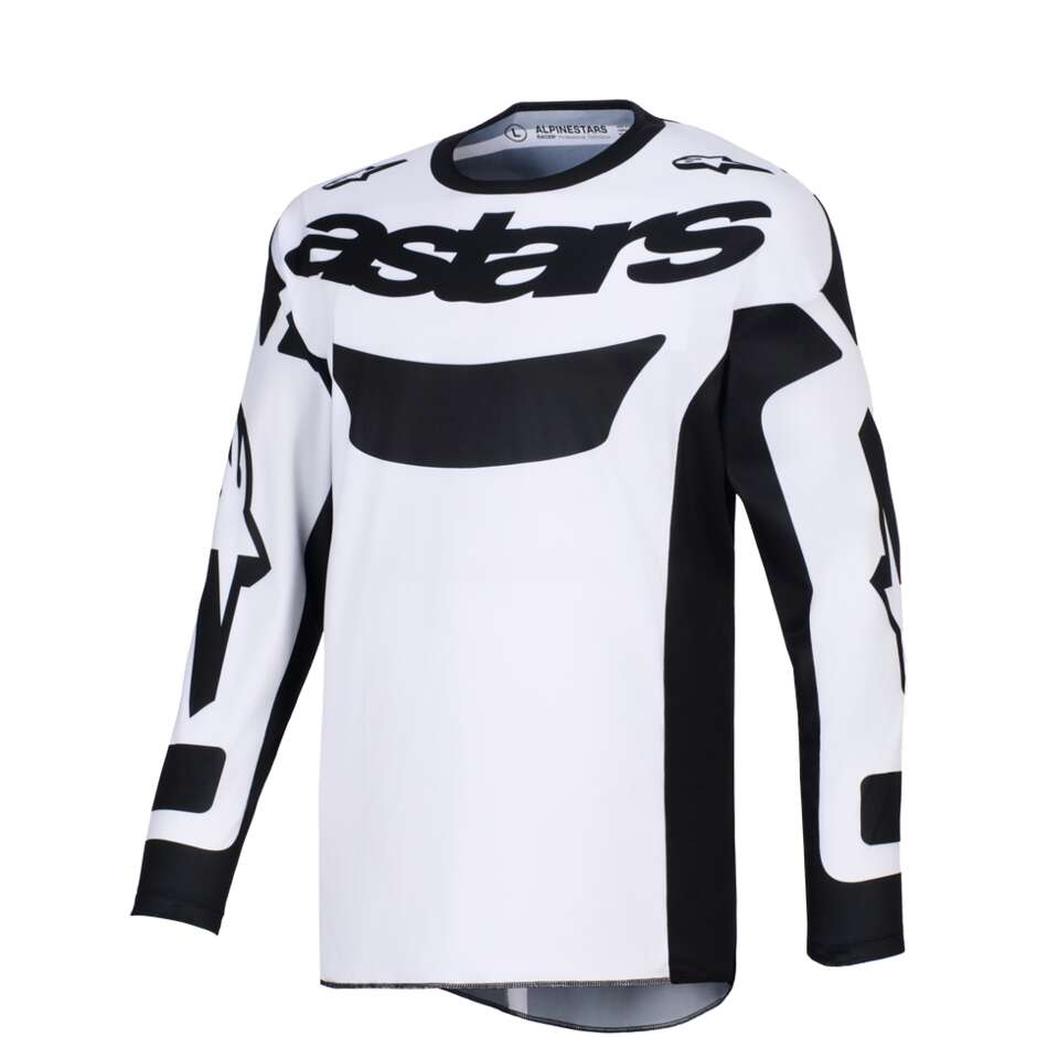 Maglia Moto Cross Enduro RACER RIWAY Bianco Nero taglia XL