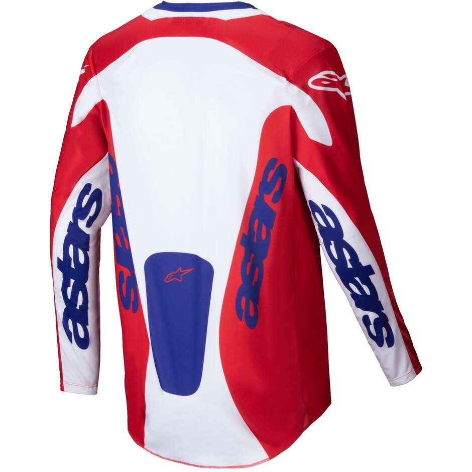 Maglia Moto Cross Enduro Alpinestars RACER VEIL Bright Rosso Bianco
