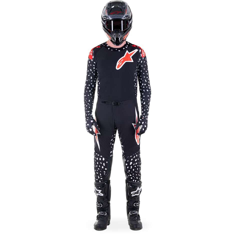 Maglia Moto Cross Enduro Alpinestars SUPERTECH NORTH Rosso Nero