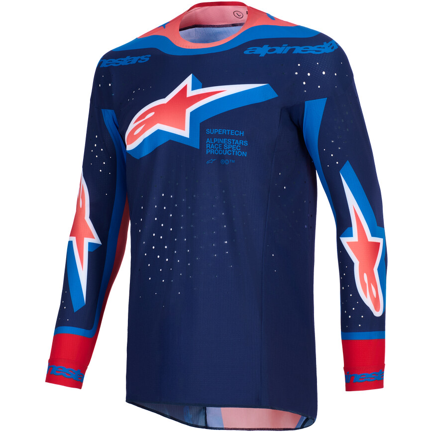 Maglia Moto Cross Enduro SUPERTECH VISTA Blu Scu taglia XL