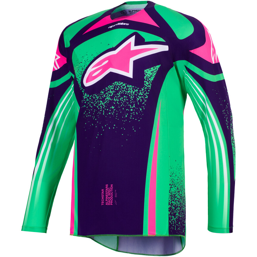 Maglia Moto Cross Enduro TECHSTAR NOMUR Viola In taglia M