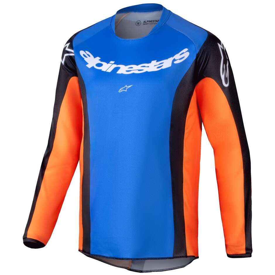 Maglia Moto Cross Enduro Bambino Alpinestars YOUTH RACER MELT Arancio Blu