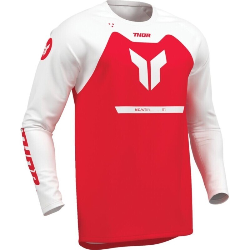 Maglia Moto Cross Enduro Bambino Ridemode Menace Rosso taglia XS