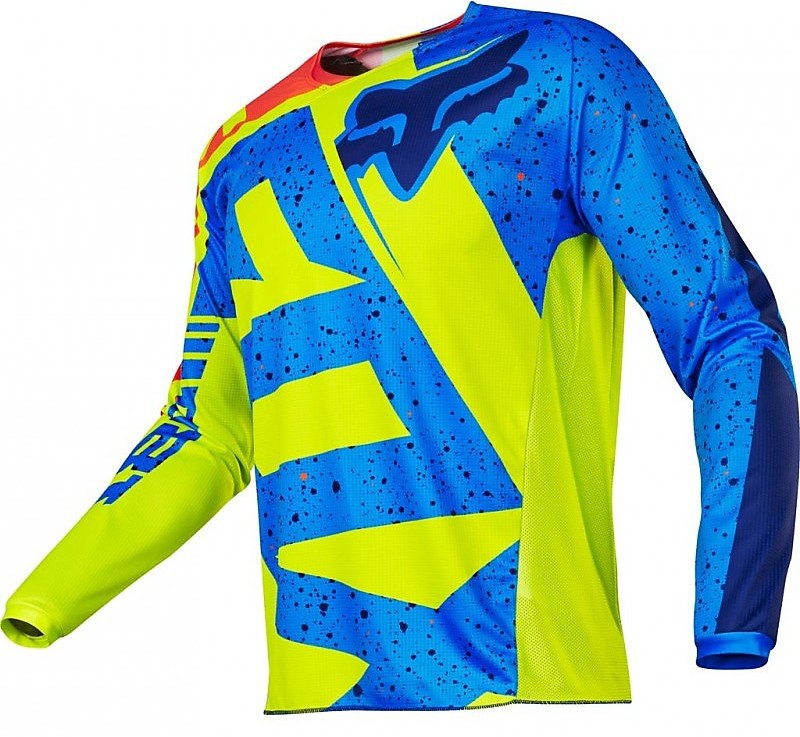 Maglia Moto Cross Enduro Fox 180 Nirv Yellow Blue Vendita Online -  Outletmoto.eu