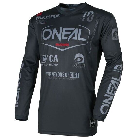 Maglia Moto Cross Enduro O'NEAL ELEMENT BRAND Nero Grigio taglia M