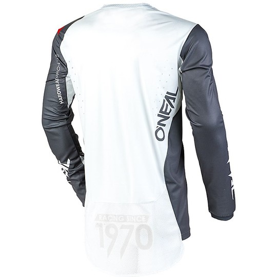 Maglia Moto Cross Enduro Oneal Hardwear Jersey Reflexx Grigio Bianco