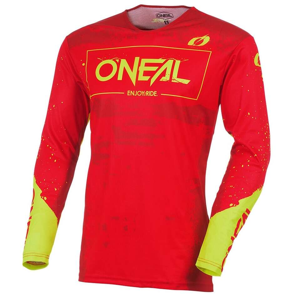 Maglia Moto Cross Enduro Oneal MAYHEM PAINT V.27 Rosso Giallo