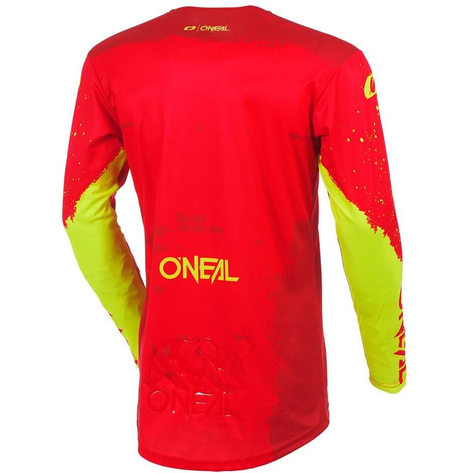 Maglia Moto Cross Enduro Oneal MAYHEM PAINT V.27 Rosso Giallo