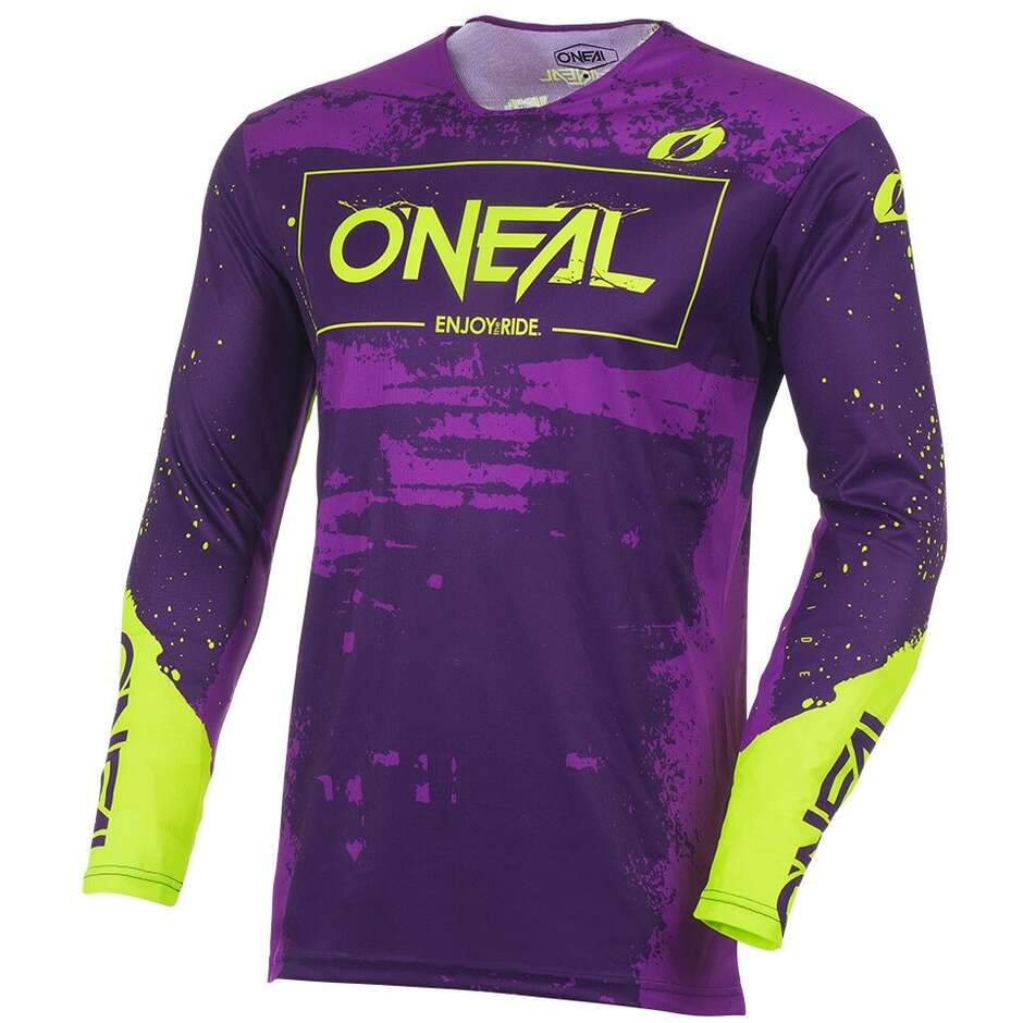 Maglia Moto Cross Enduro Oneal MAYHEM PAINT V.27 Viola Giallo