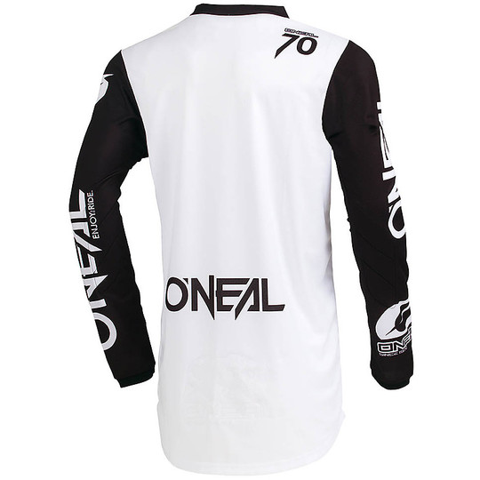 Maglia Moto Cross Enduro Oneal Threat Jersey Rider Bianco Nero