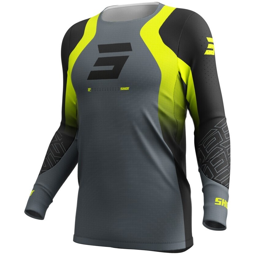 Maglia Moto Cross Enduro Shot AEROLITE ULTRA Giallo Fluo