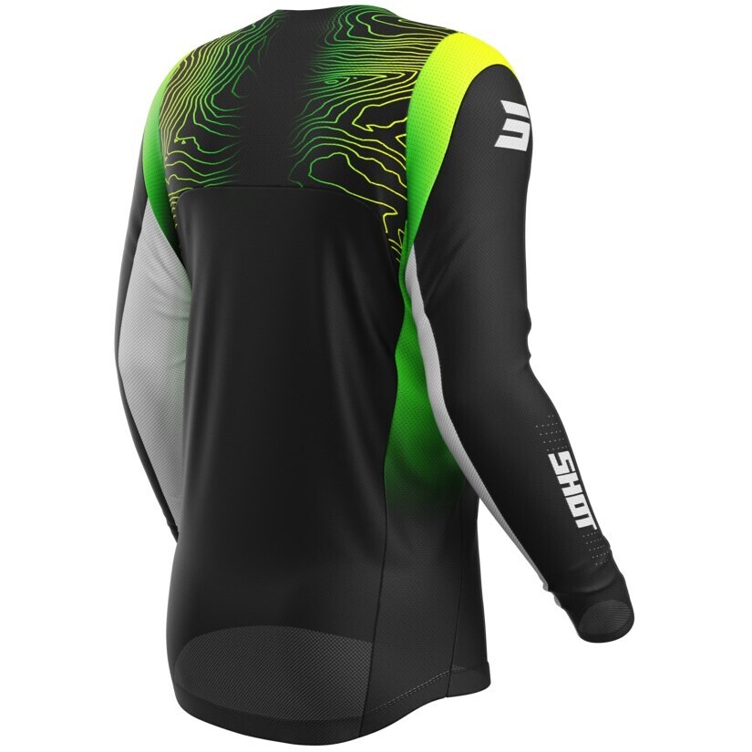 Maglia Moto Cross Enduro Shot CONTACT APEX Nero Giallo Fluo