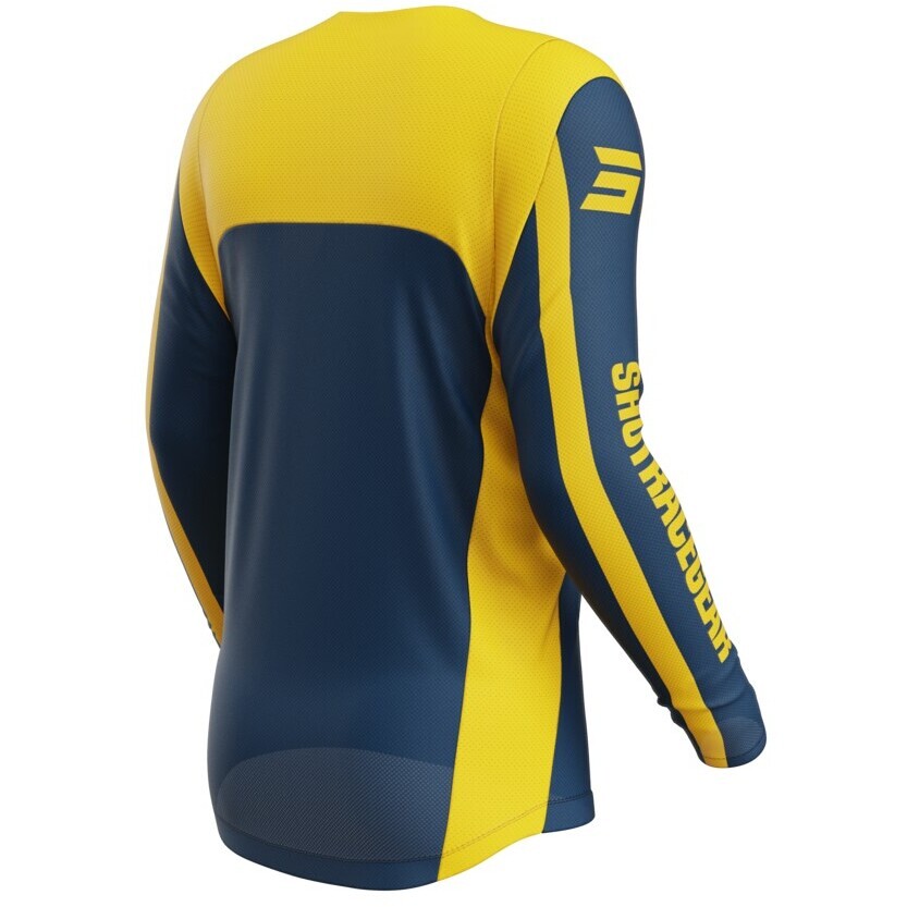 Maglia Moto Cross Enduro Shot CONTACT MYTHIC Blu Giallo