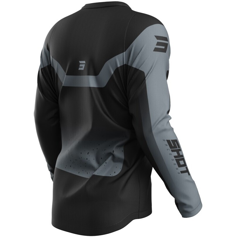Maglia Moto Cross Enduro Shot DEVO BLAST Nero Grigio
