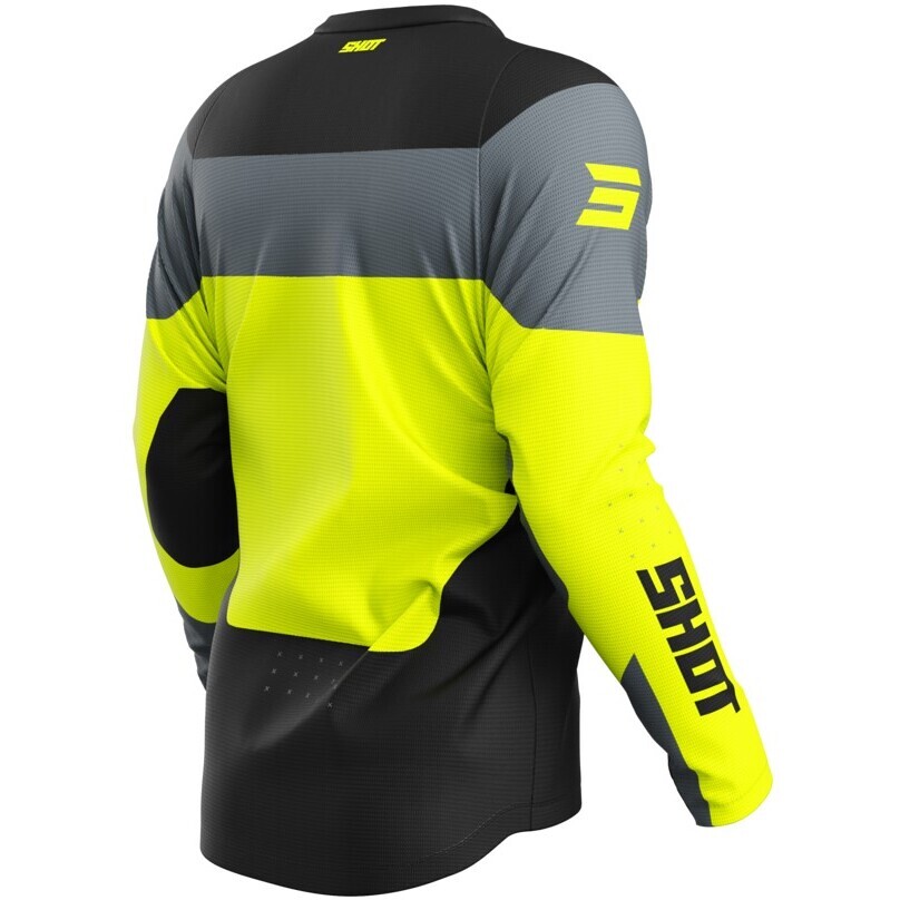 Maglia Moto Cross Enduro Shot DEVO LEAGUE Giallo Fluo