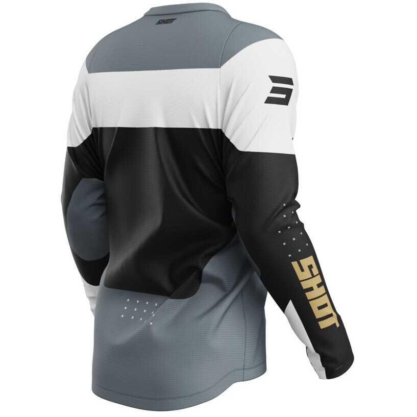 Maglia Moto Cross Enduro Shot DEVO LEAGUE Grigio Oro