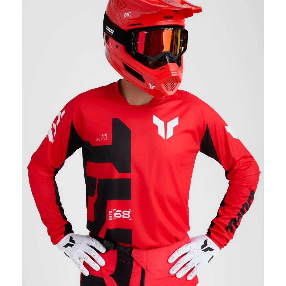 Maglia Moto Cross Enduro Thor LAUNCHMODE FORGE Rosso