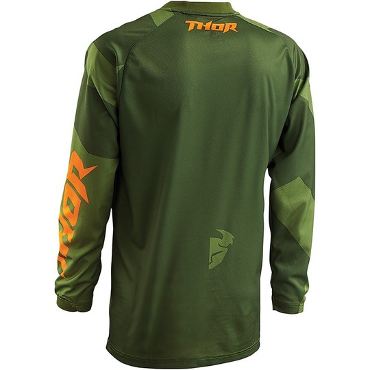 Maglia Moto Cross Enduro Thor Phase 2016 Offroad Green Forest